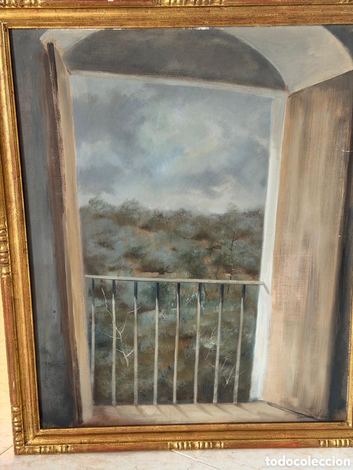 Arte: Oleo sobre lienzo firmado Vicente Eduardo Perez 1909 - 1968. Grandes dimensiones