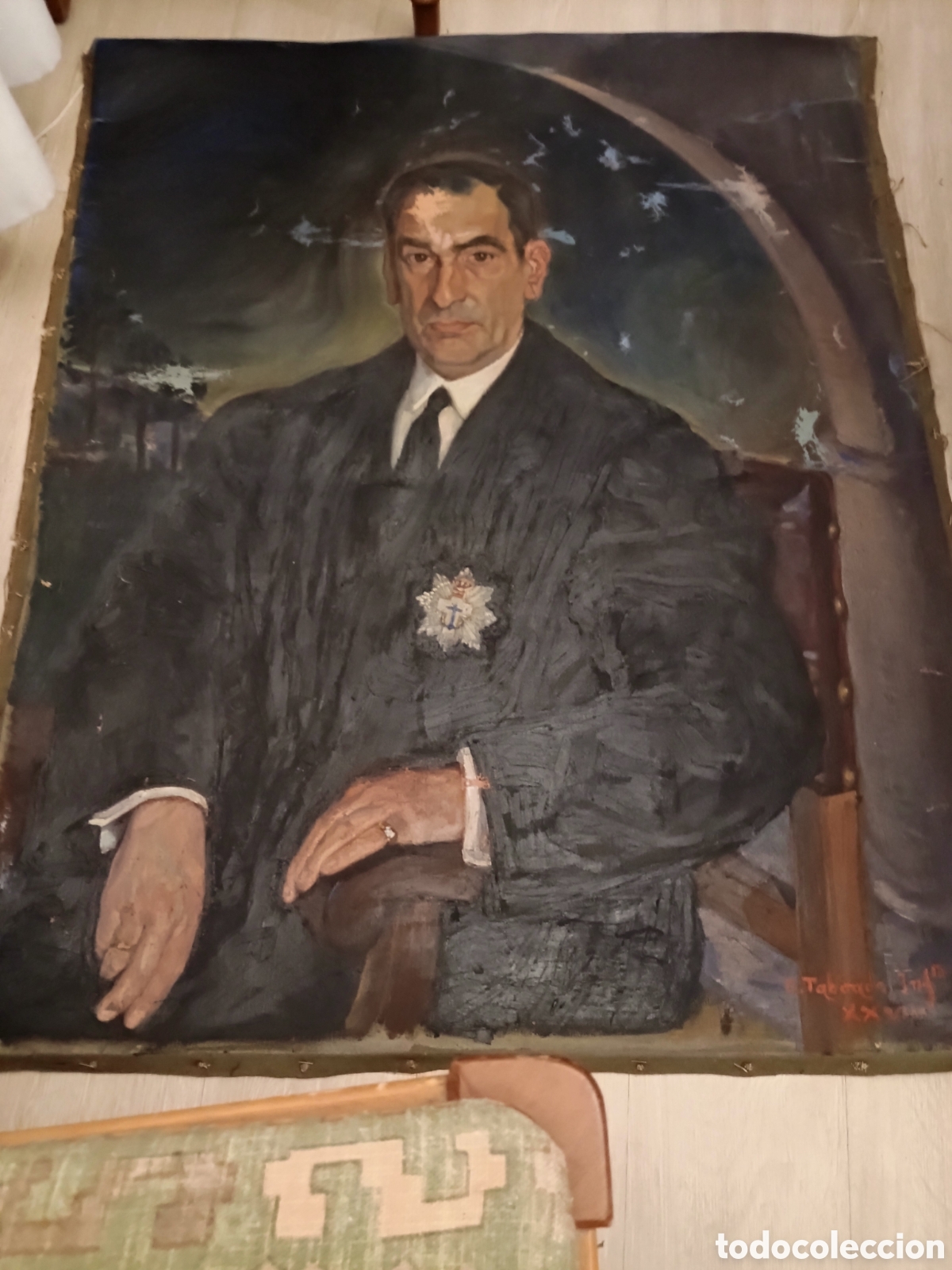 Arte: Guillermo Taboada Infante cuadro para restaurarlo
