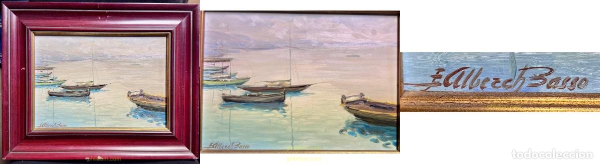 Arte: EMILI ALBERCH BASSO (1931-2014) MARINA. OLEO SOBRE TELA