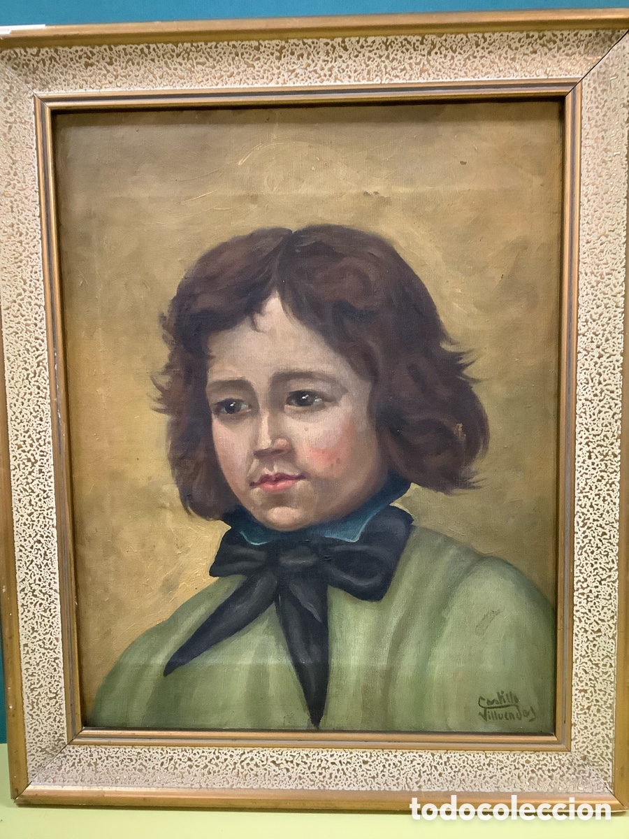Arte: &ldquo;Ni&ntilde;o&rdquo; oleo sobre lienzo fdo. Castillo Villuendas