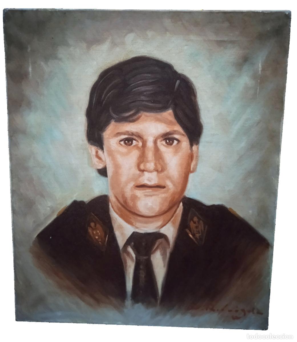 Art: Jos&eacute; Rodr&iacute;guez L&oacute;pez (Sevilla, 1941): &rdquo;Retrato de un joven con uniforme&rdquo;. &Oacute;leo sobre lienzo