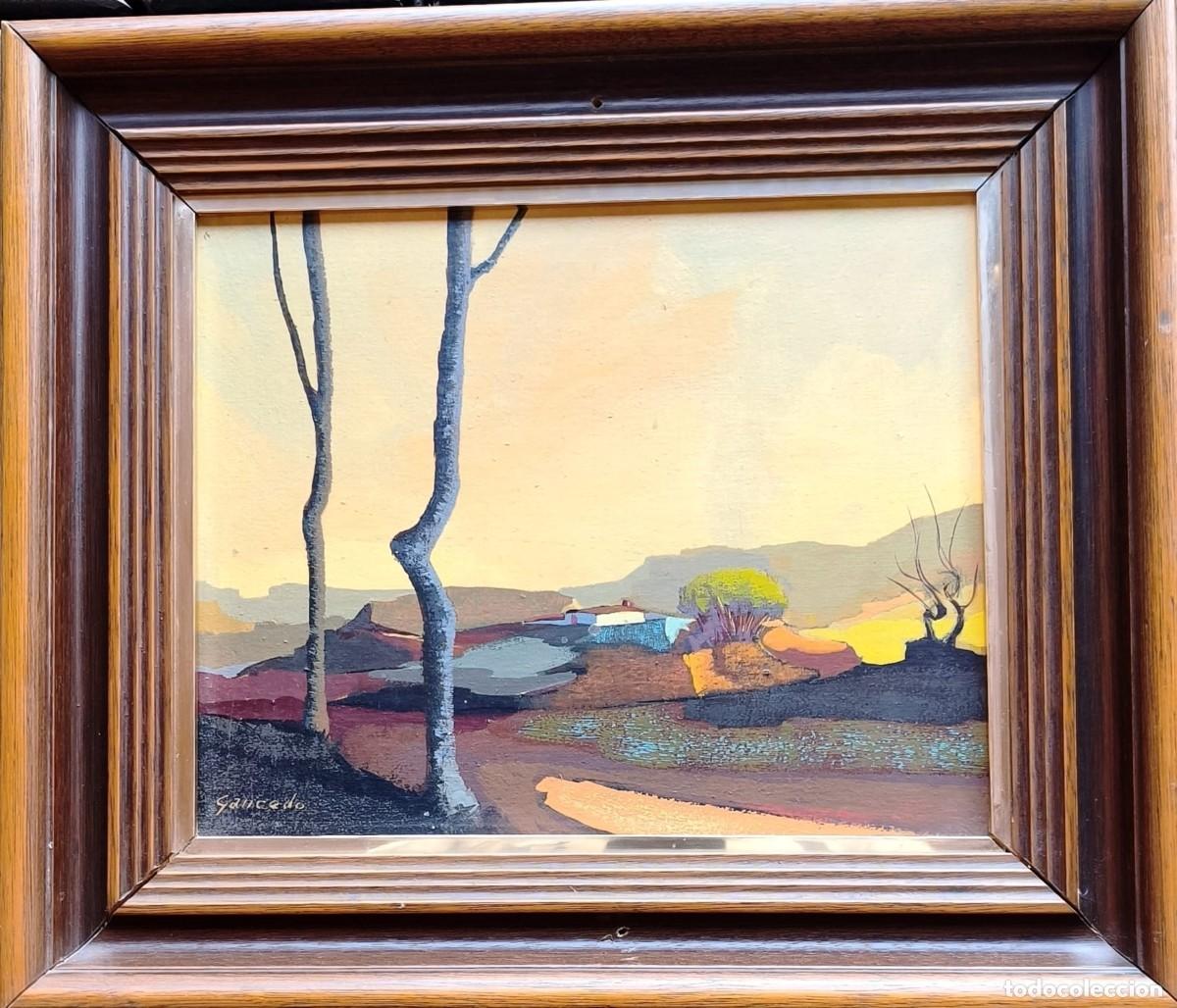 Arte: GANCEDO (F. L&oacute;pez Pacho) - &Oacute;leo sobre tabla, paisaje - Con certificado autenticidad