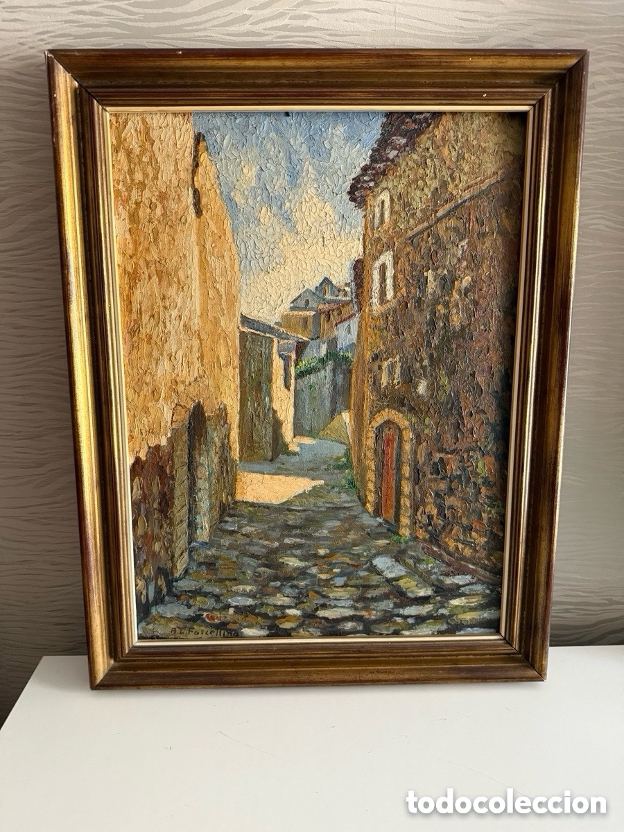Art: &Oacute;leo sobre tabla. A.G. FOCELLINO. SOS DEL REY CAT&Oacute;LICO. ZARAGOZA
