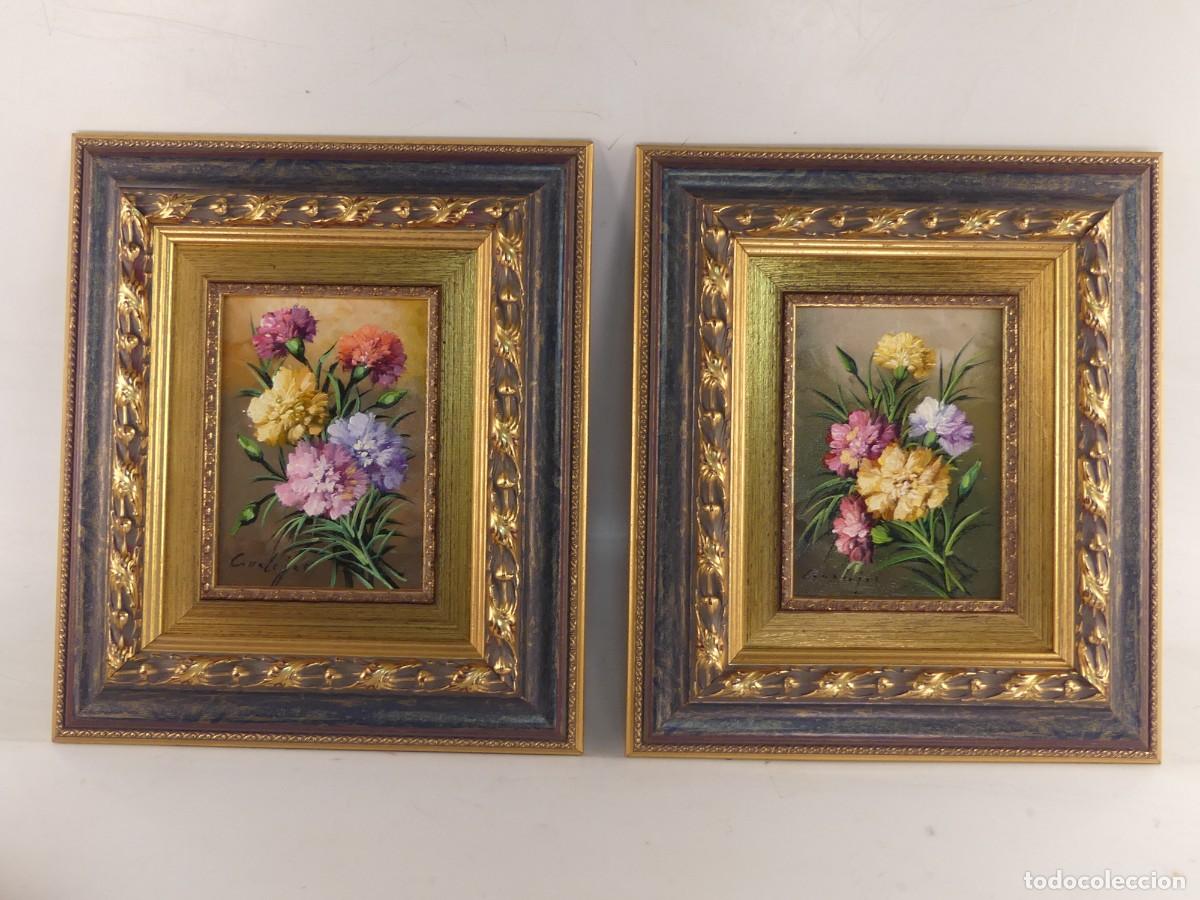 Art: CONJUNTO DE 2 PINTURAS DE OLEO SOBRE LIENZO FIRMADAS Y ENMARCADAS