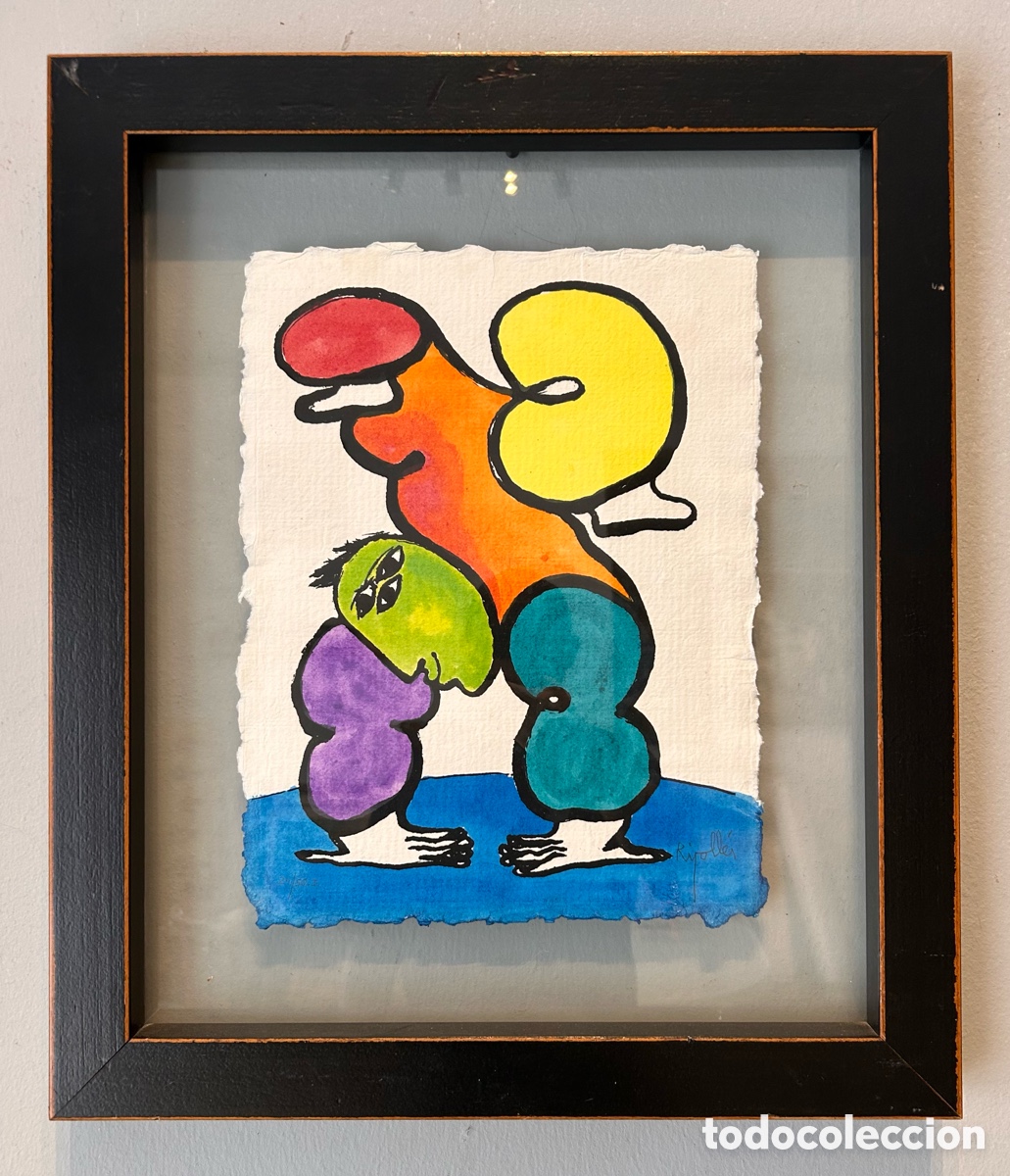 Arte: Juan Garc&iacute;a Ripoll&eacute;s (Alzira, 1932) &ndash; Grabado intervenido y pintado a mano &ndash; Ejemplar 24/50