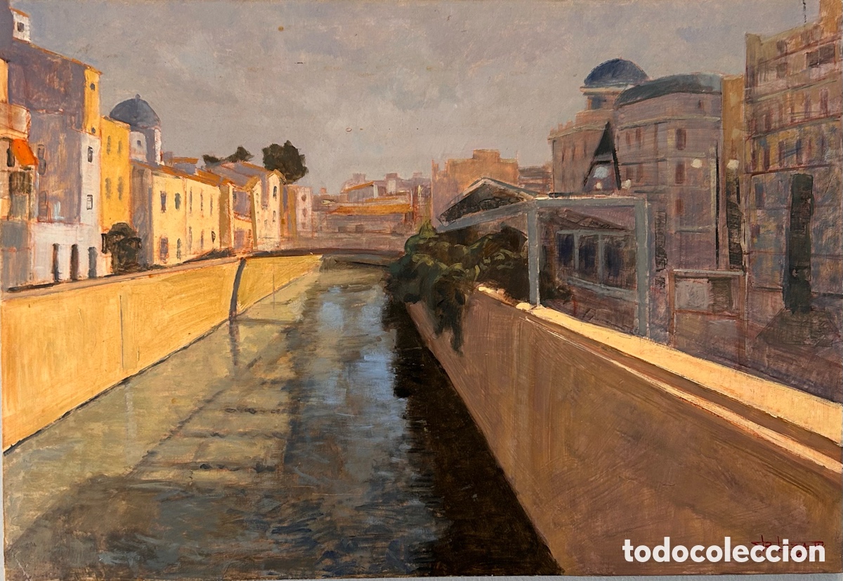 Arte: R. Lozano&ndash; Paisaje urbano valenciano, 2010 &ndash; Pintura sobre tabla