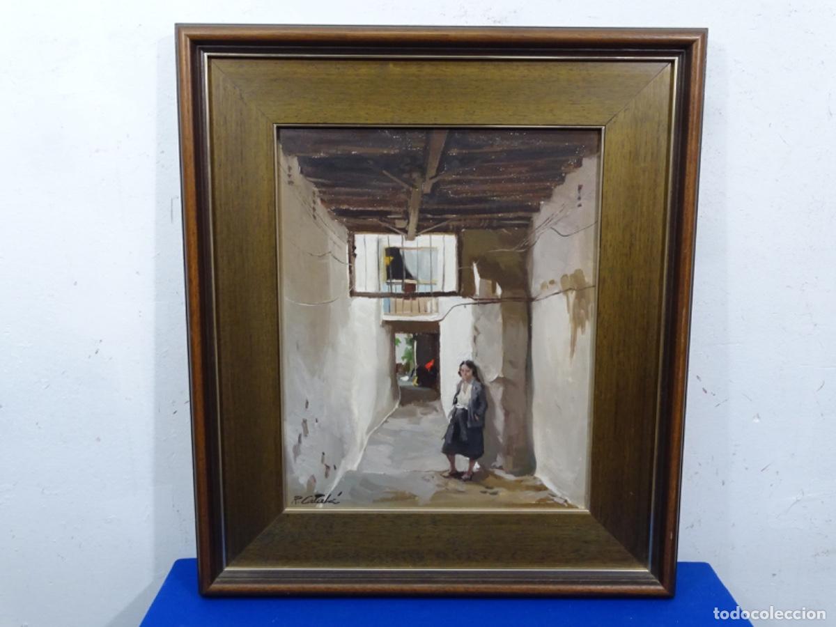 Art: &Oacute;LEO SOBRE TELA RAFAEL CATAL&Agrave; ALC&Oacute;N. ENMARCADO TARRAGONA. INTERIOR.
