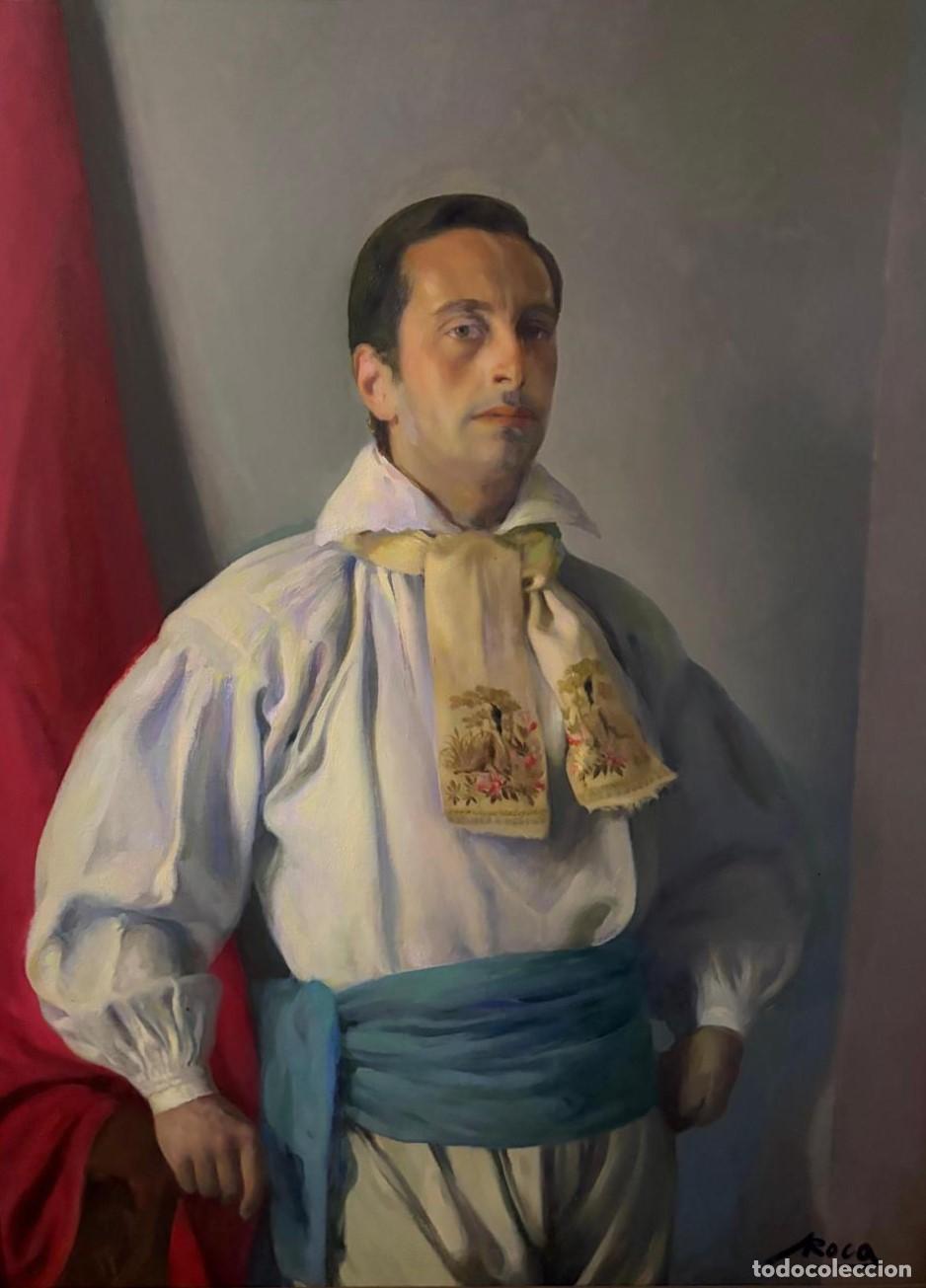 Arte: RETRATO DE HOMBRE CON VESTIDO DE PAY&Eacute;S IBICENCO. AMADEO ROCA. &Oacute;LEO SOBRE LIENZO. ESPA&Ntilde;A. SIGLO XX.