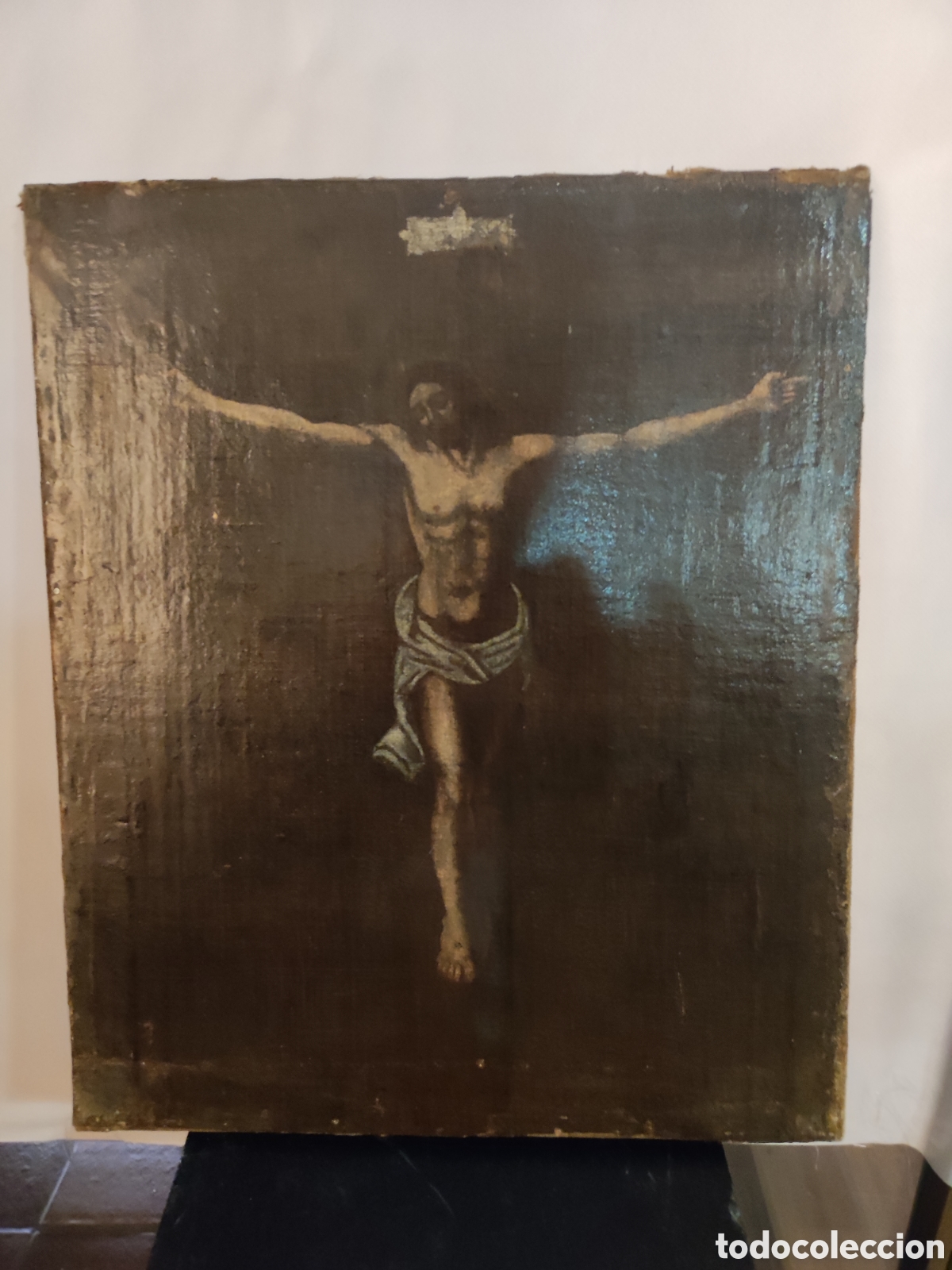 Arte: Cristo pintado &oacute;leo sobre lienzo