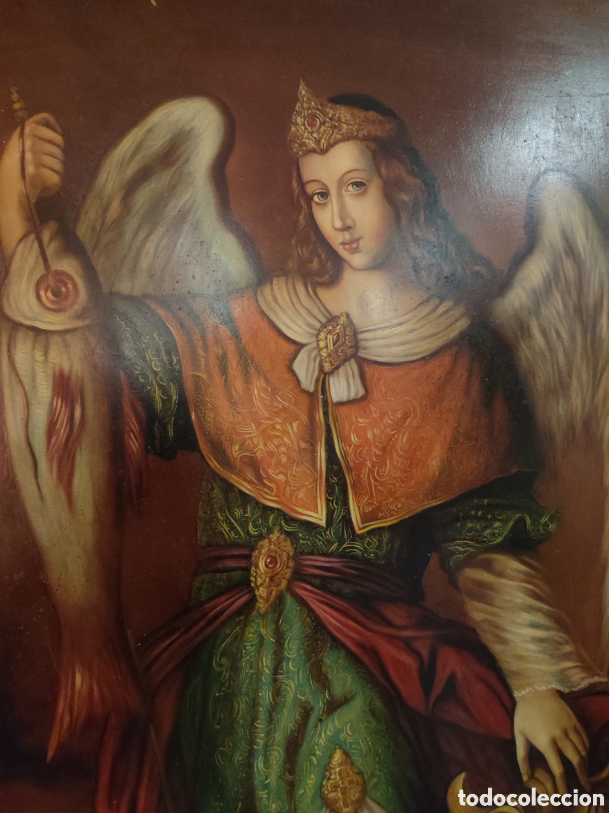 Arte: &Oacute;leo sobre cobre San Rafael - Foto 4