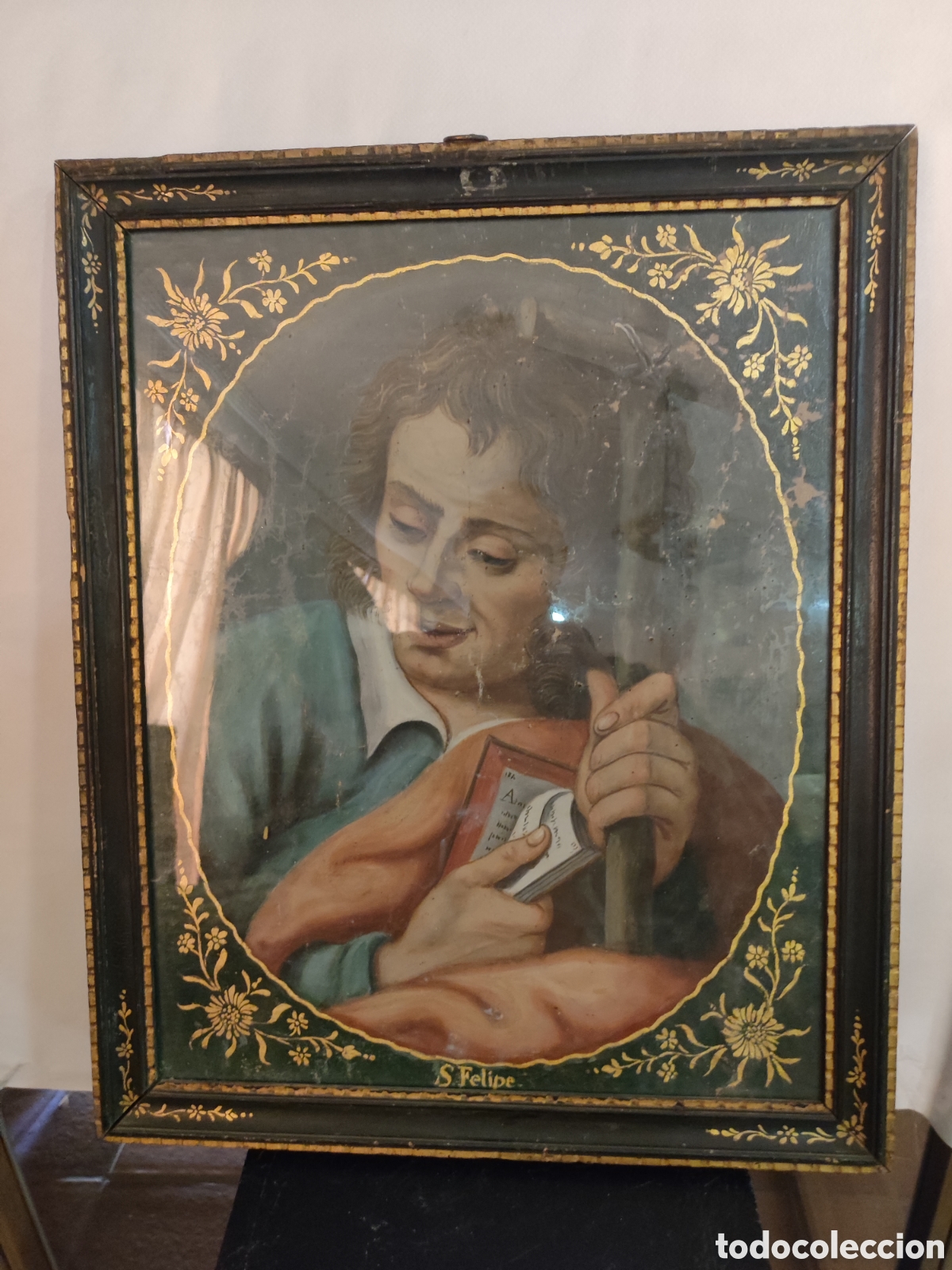Arte: &Oacute;leo sobre lienzo siglo XVIII San Felipe