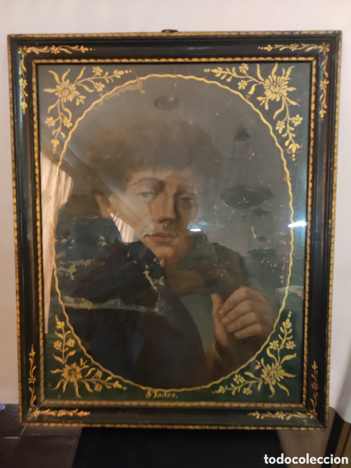 Arte: &Oacute;leo sobre lienzo siglo dieciocho San Tadeo
