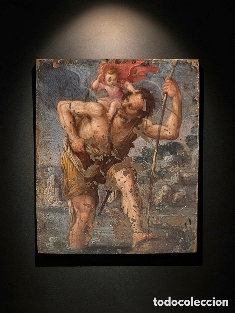 Arte: SAN CRIST&Oacute;BAL Y NI&Ntilde;O JES&Uacute;S (SIGLO XVIII)
