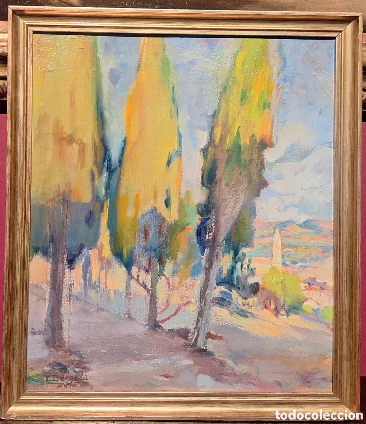 Arte: PAISAJE POR TOM&Agrave;S BERGAD&Agrave; (1862-1937)