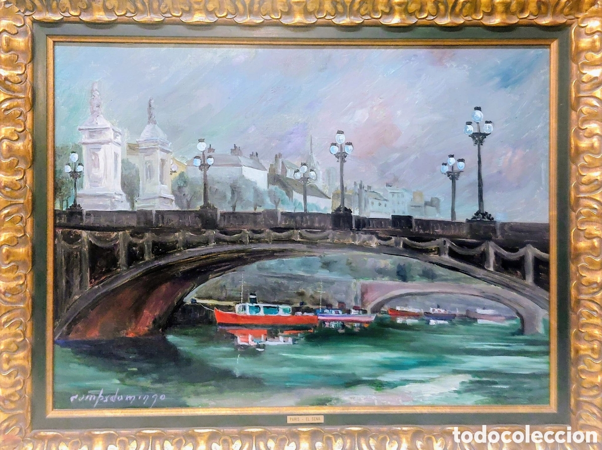 Arte: CAMPS DOMINGO.OLEO TELA 54X73 MAS MARCO EL SENA PARIS