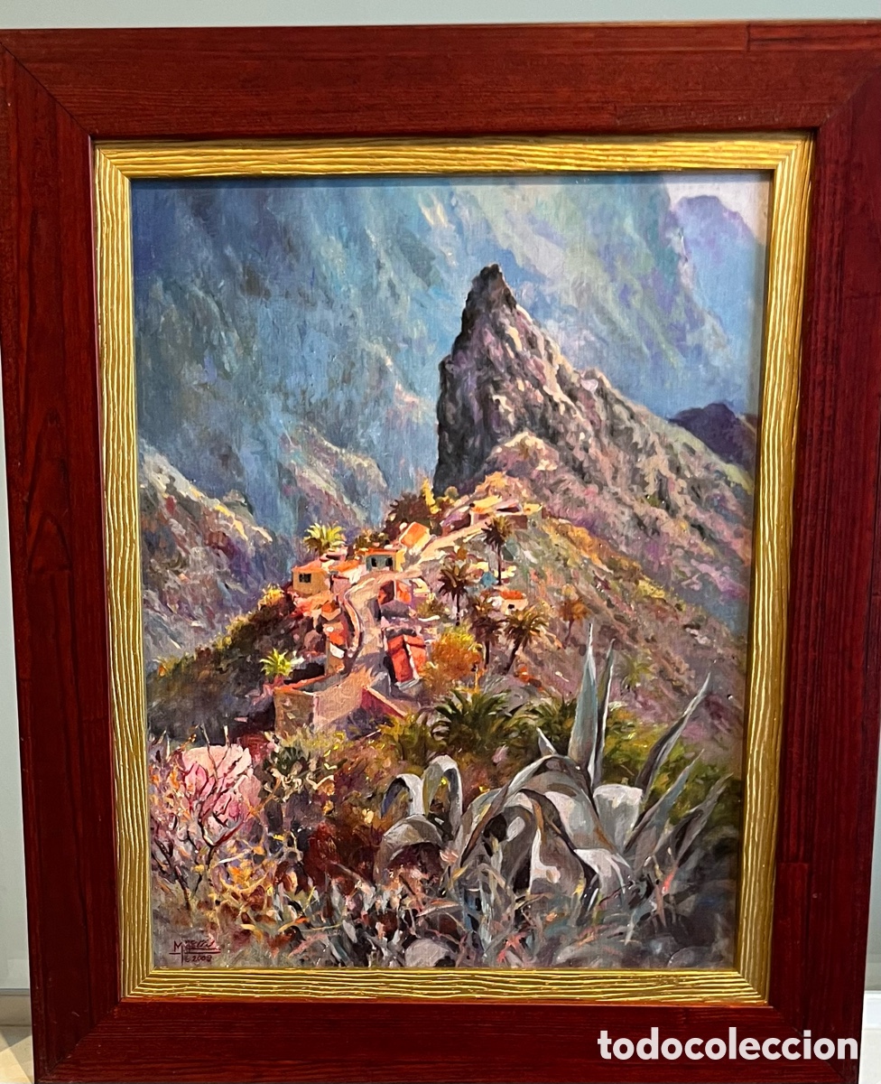 Arte: Cuadro &rdquo;Masca Buenavista Tenerife&rdquo; - M. Osman - Firmada a mano&raquo;.