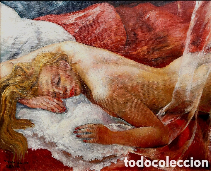 Arte: EL DESCANSO - AMPARO PALACIOS de ESCRIBA 1934 - 1996