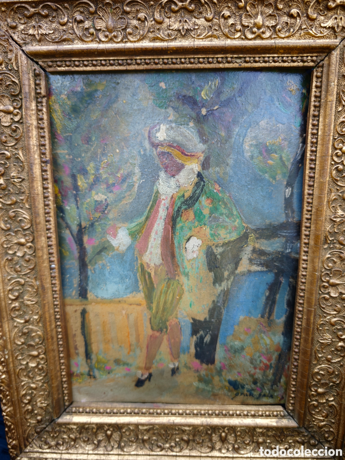 Arte: &Oacute;leo sobre ecart&oacute;n del pintor Emilio Grau salas