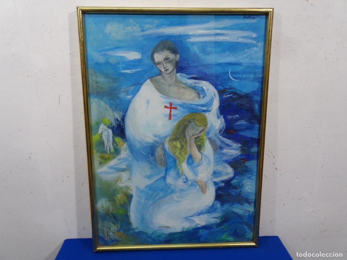 Arte: TENICA MIXTA JORDI ROLLAN LAHOZ. SANT JORDI CON CHICA.