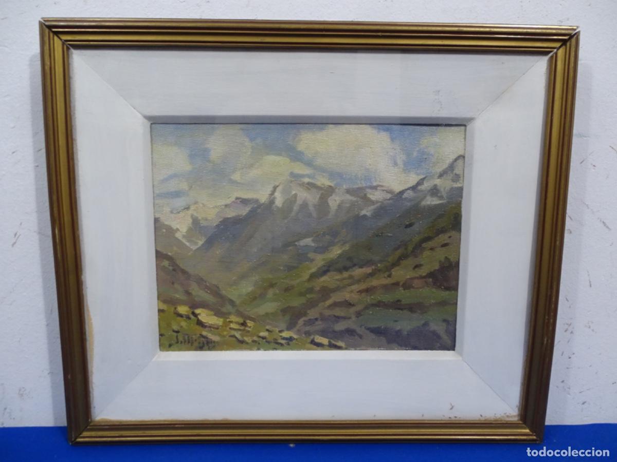 Arte: &Oacute;LEO TABLEX JOAN MITJANS. PAISAJE MONTA&Ntilde;A A&Ntilde;OS 50.