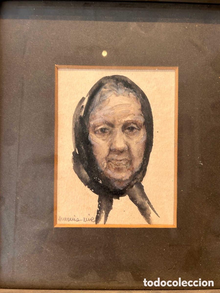 Arte: Retrato de anciana &ndash; Obra firmada sobre papel