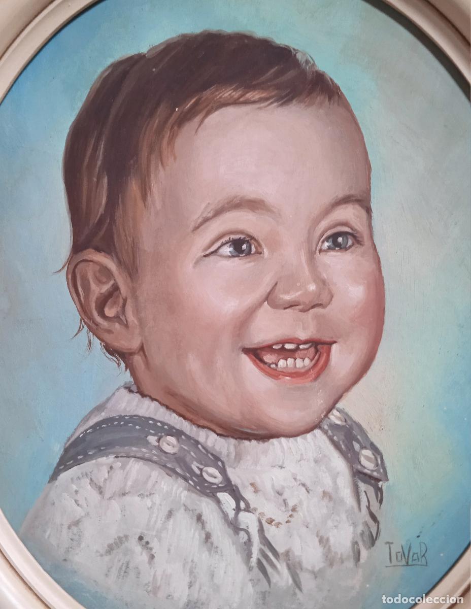 Arte: Tovar: Retrato de beb&eacute;. &Oacute;leo sobre tabla - Foto 4