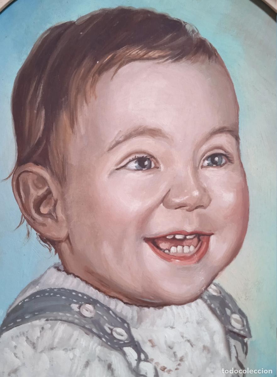 Arte: Tovar: Retrato de beb&eacute;. &Oacute;leo sobre tabla - Foto 5