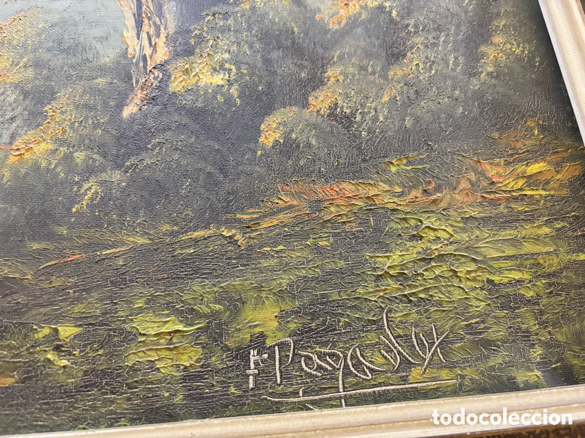 Arte: Cuadro al &oacute;leo de ciervos - Foto 3