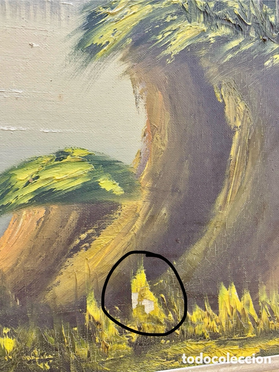 Arte: Cuadro al &oacute;leo de ciervos - Foto 5