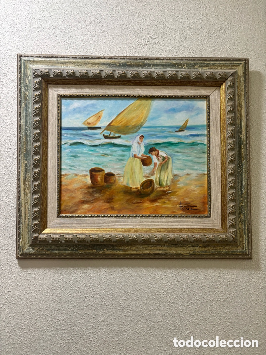 Arte: F.Costa Mujeres en la Playa - Foto 1