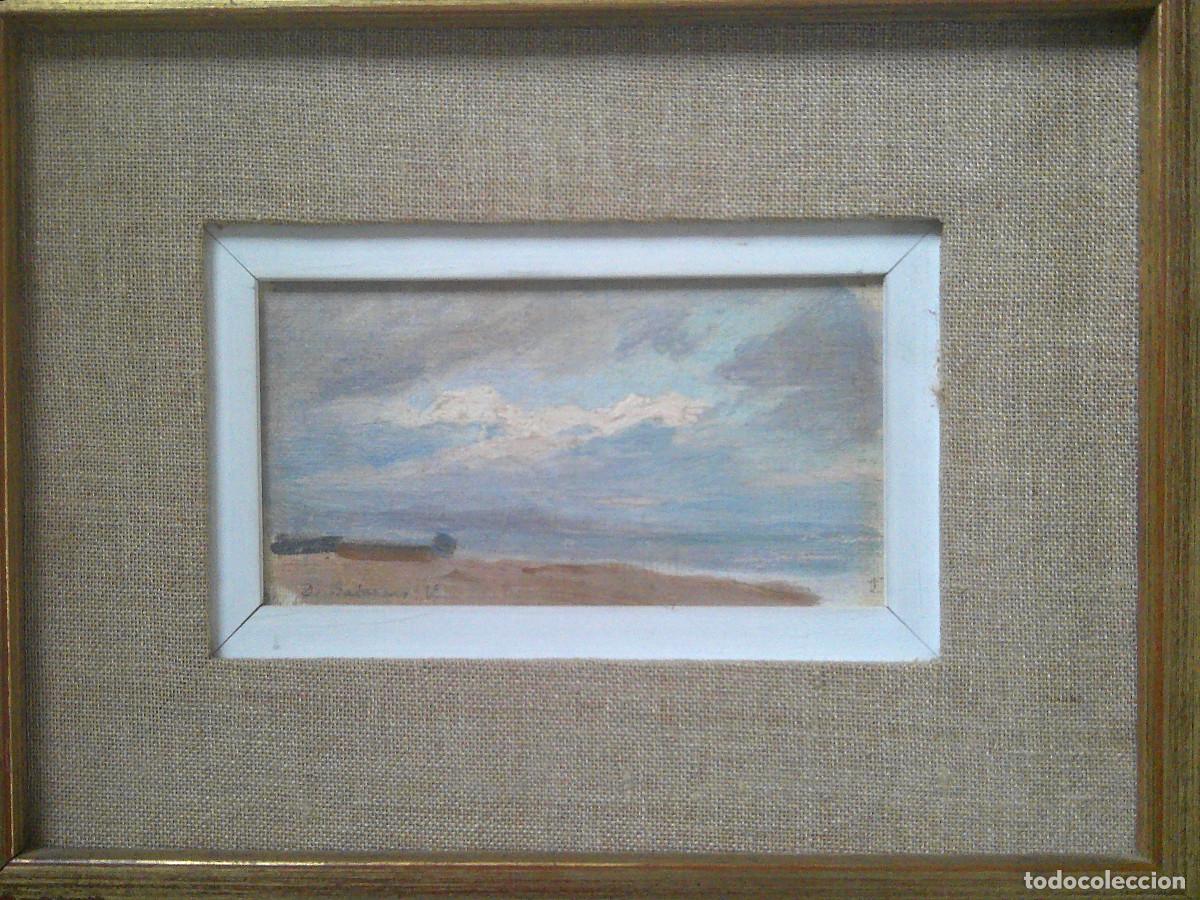 Arte: DIONIS BAIXERAS I VERDAGUER -PLAYA CON BARCAS -