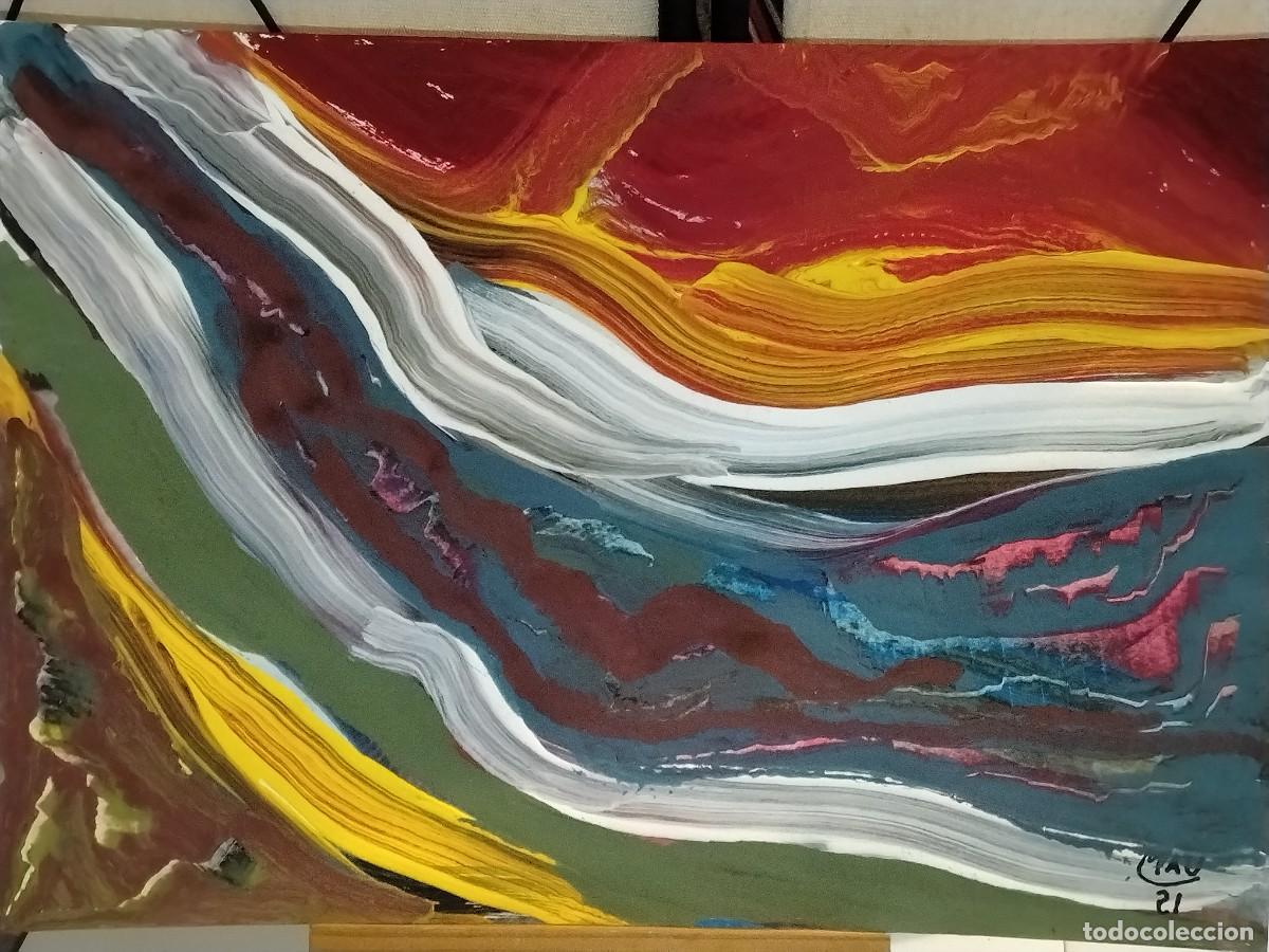Arte: Obra estilo abstracto (SINFONIA MELODICA ) MAU (Manuel Planells Mart&iacute;)42 cm x 30cm (A&Ntilde;O 2021)