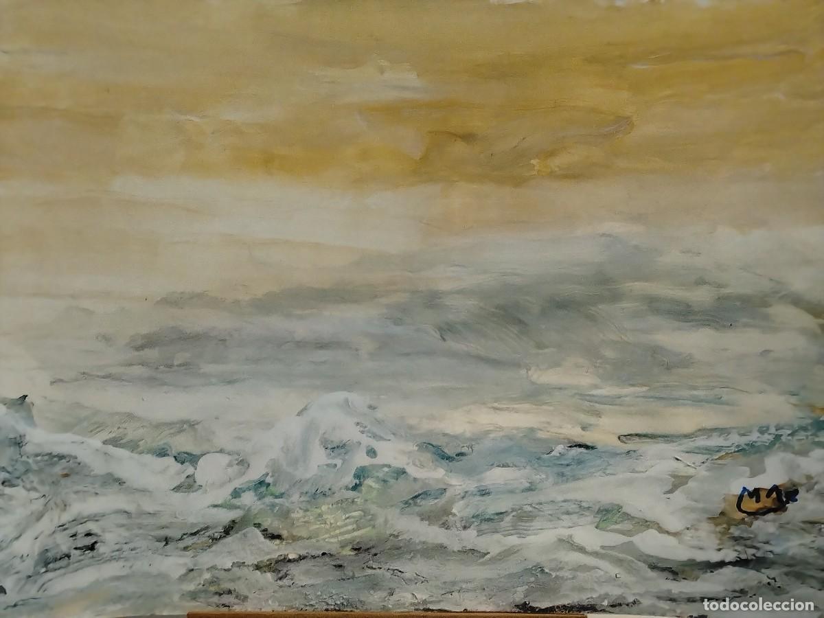 Arte: Obra estilo abstracto (PAISAJE EXPRESIONISTA ) MAU (Manuel Planells Mart&iacute;)42 cm x 30cm(A&Ntilde;O 2018)