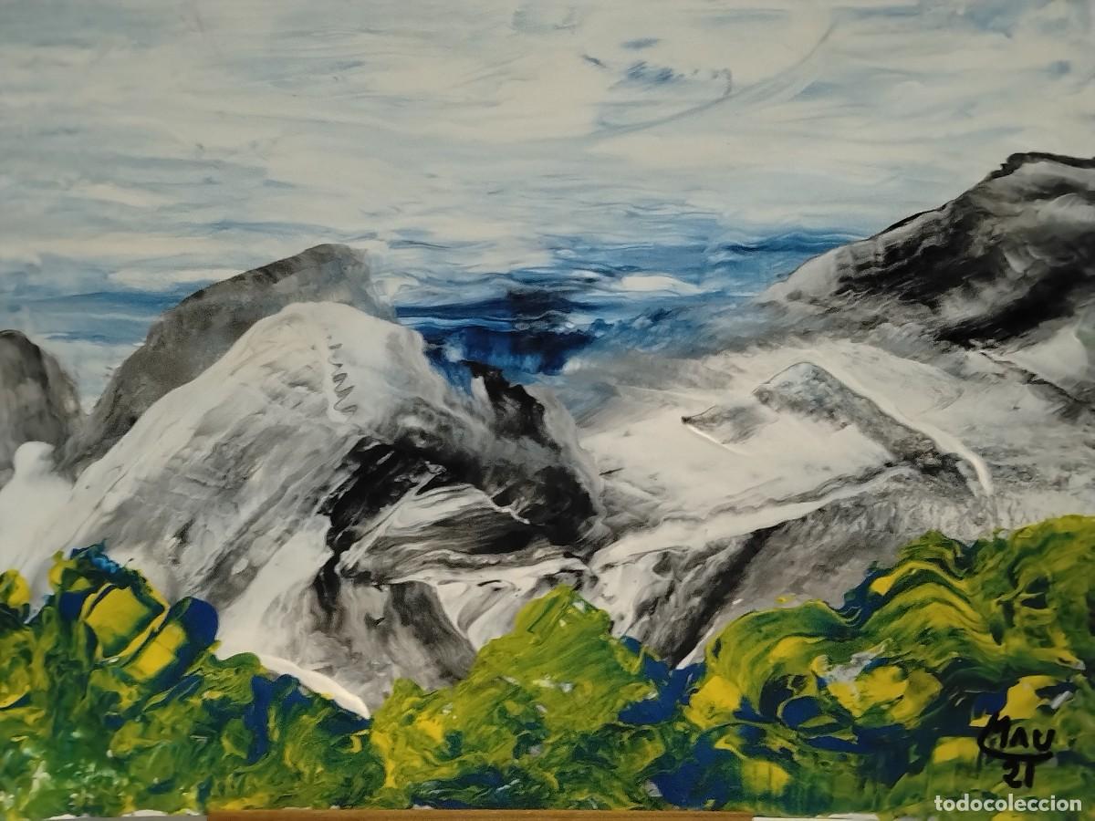 Arte: Obra estilo abstracto (SINFONIA DE BLANCS ) MAU (Manuel Planells Mart&iacute;)42 cm x 30cm(A&Ntilde;O 2021)