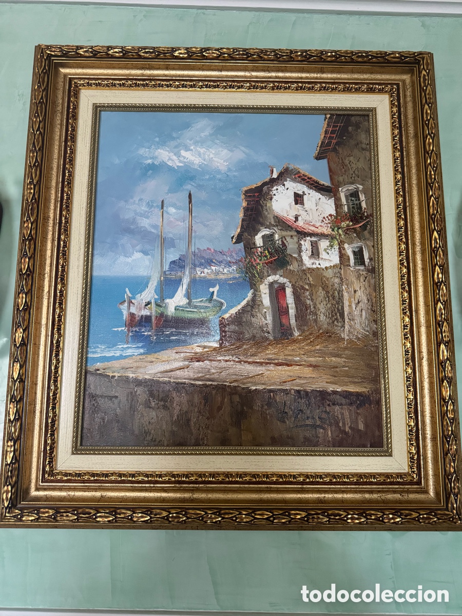 Arte: Cuadro de A.Puig &oacute;leo sobre lienzo - Foto 1