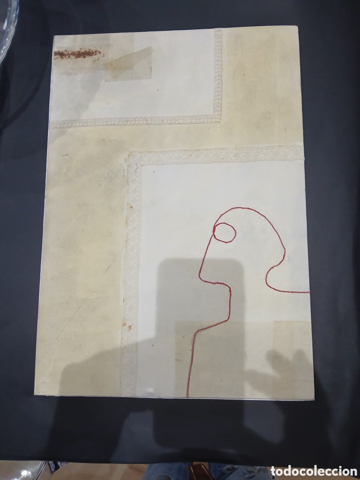 Arte: Muntsa roca 1972 cuadro sobre carton original