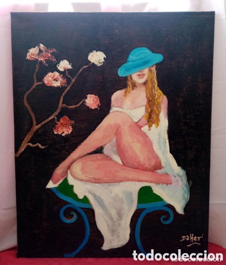 Art: Hermosa pintura &Oacute;leo sobre lienzo 92cm x 73cm