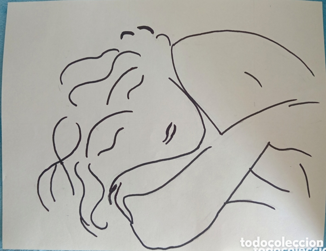 Art: Interpretaci&oacute;n pintura dibujo (3) de Matisse. Rotulador sobre papel de dibujo 36cmx27,7cm... Muy bon