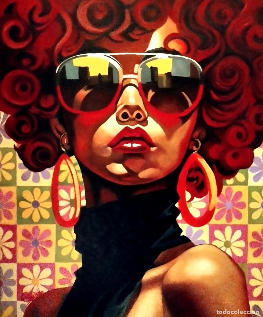 Arte: 80's-&Oacute;leo sobre lienzo pintado por Inma Escrich