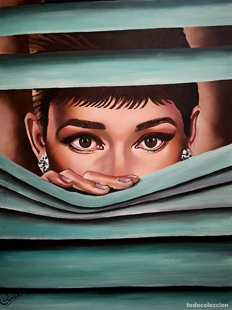 Arte: Audrey-&Oacute;leo sobre lienzo pintado por Inma Escrich