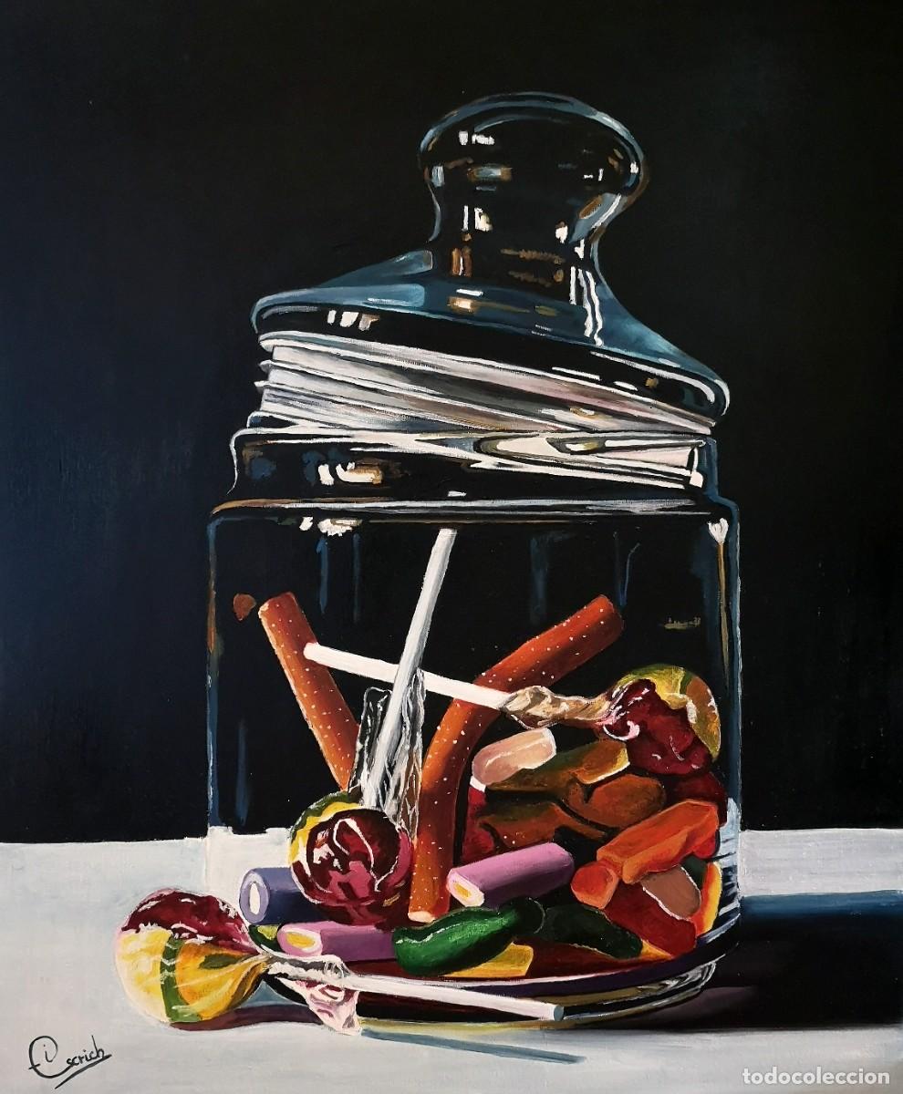 Arte: Candies-&Oacute;leo sobre lienzo pintado por Inma Escrich