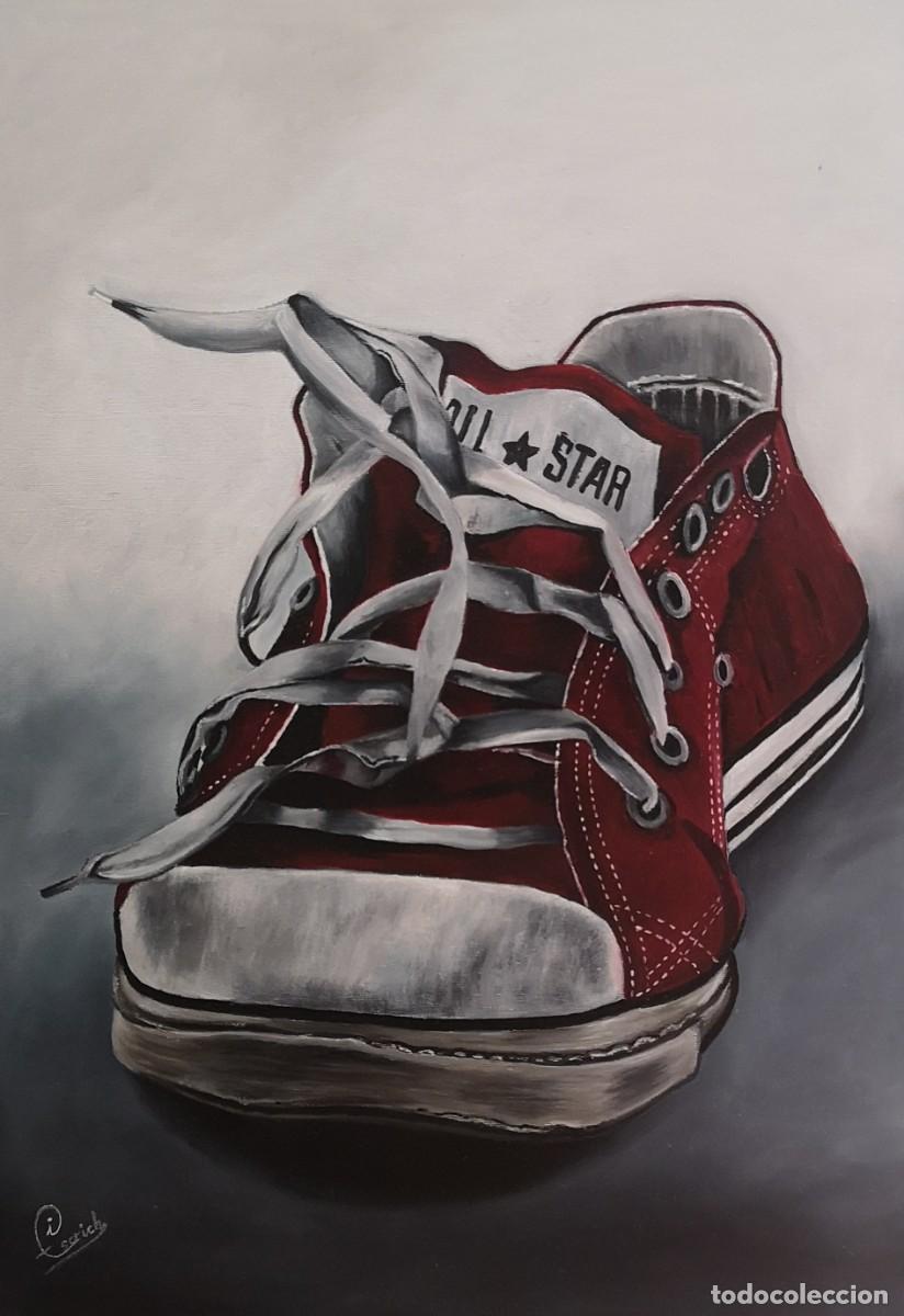 Art: Converse-&Oacute;leo sobre lienzo pintado por Inma Escrich