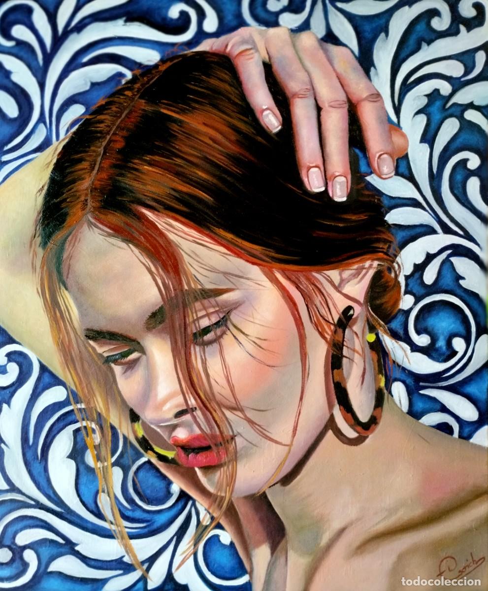 Arte: Sinfon&iacute;a azul-&Oacute;leo sobre lienzo pintado por Inma Escrich
