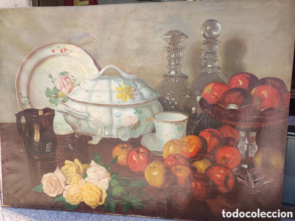 Arte: Bodeg&oacute;n &oacute;leo sobre lienzo