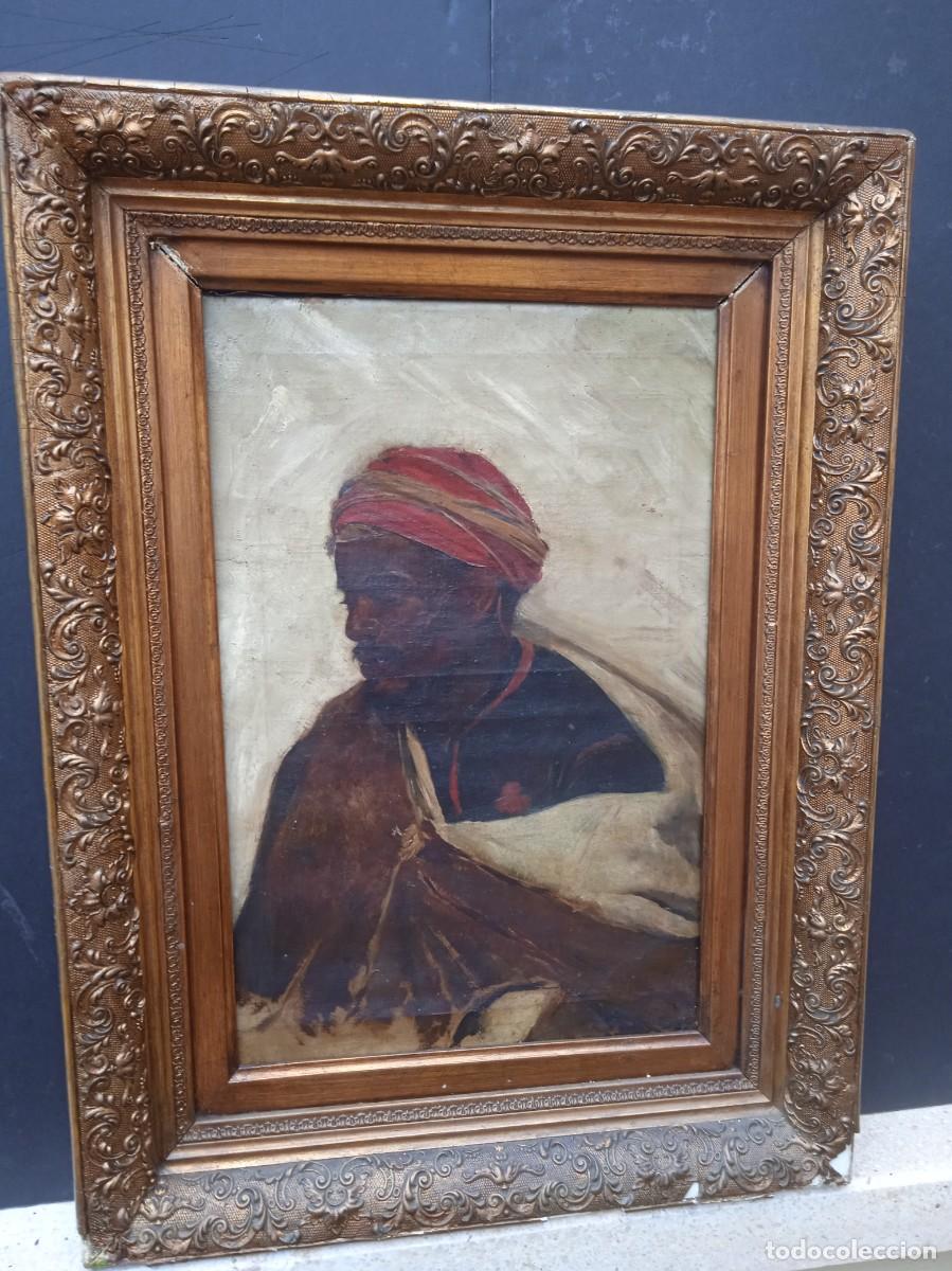 Kunst: MARROQU&Iacute; CON TURBANTE Y CHILABA