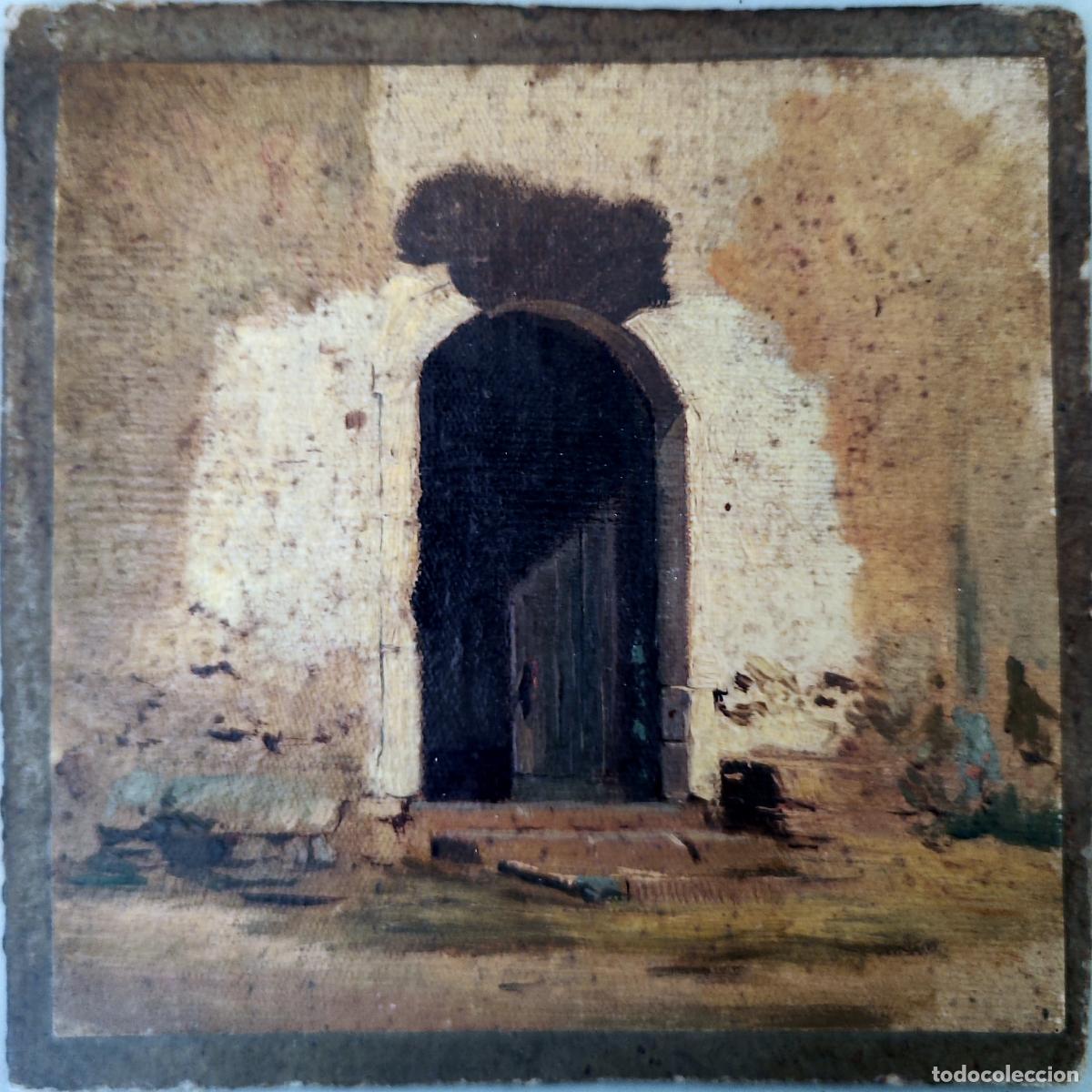 Arte: &Oacute;LEO SOBRE TABLA. ARQUITECTURA. AN&Oacute;NIMO. 16X16 CM