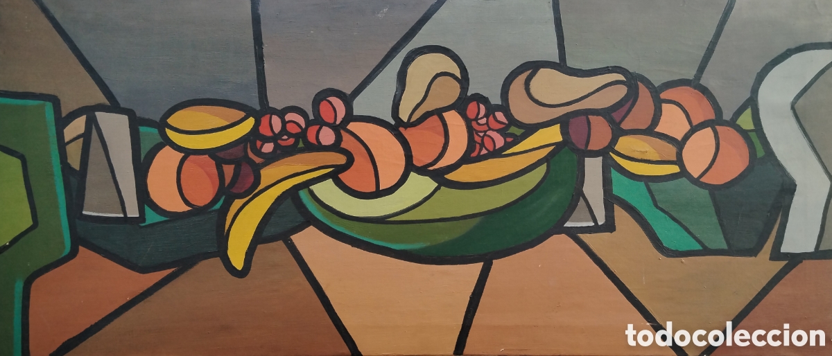 Arte: Bodeg&oacute;n de estilo cubista sin firma. - Foto 3