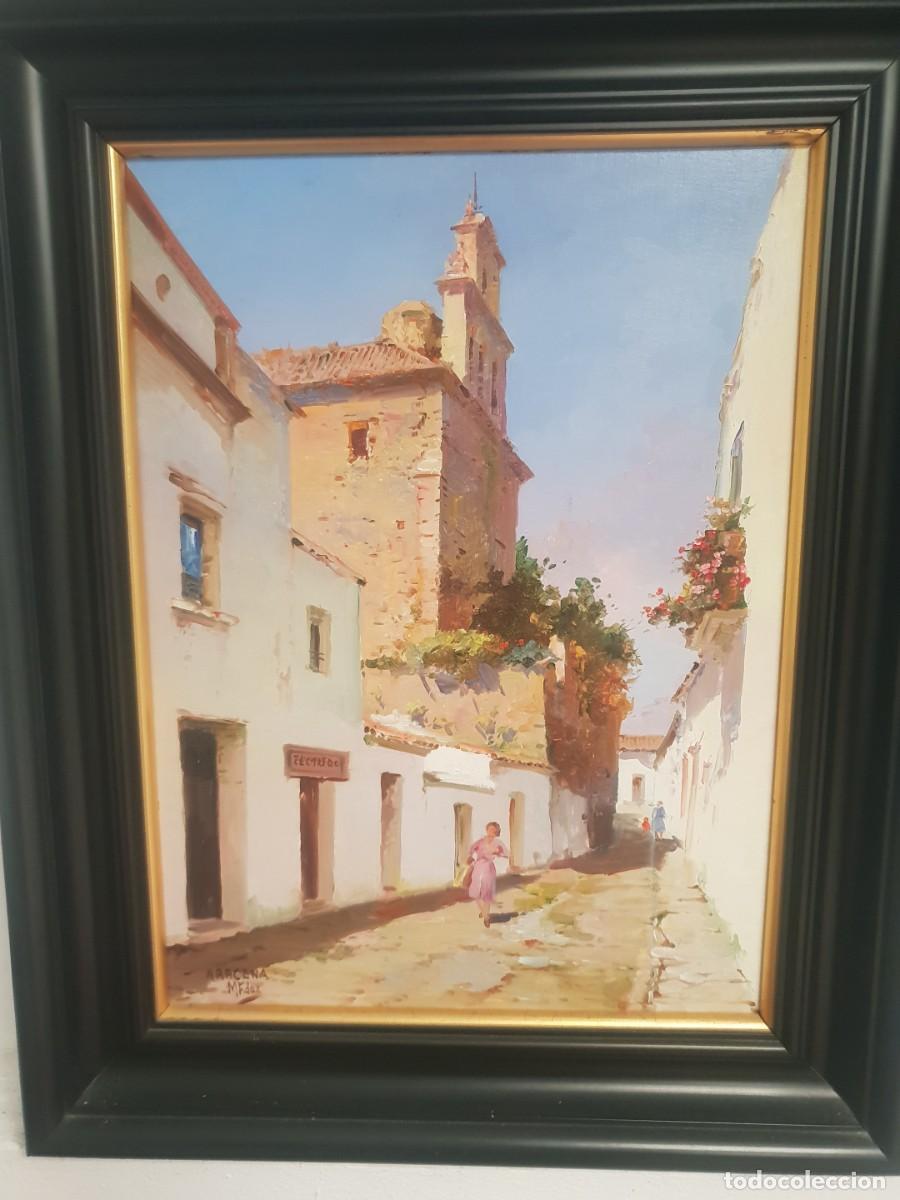 Arte: Pintor manuel Fern&aacute;ndez de carmona oleo sobre tabla.aracena