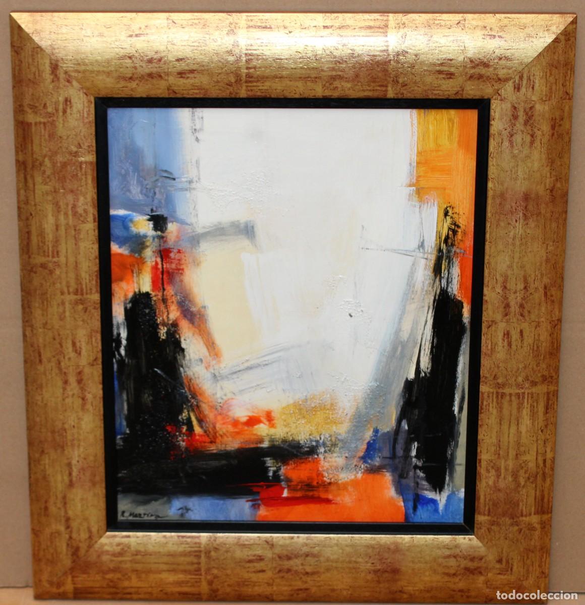 Arte: FIRMADO R.MARTINEZ. ACRILICO SOBRE TELA. ABSTRACCION