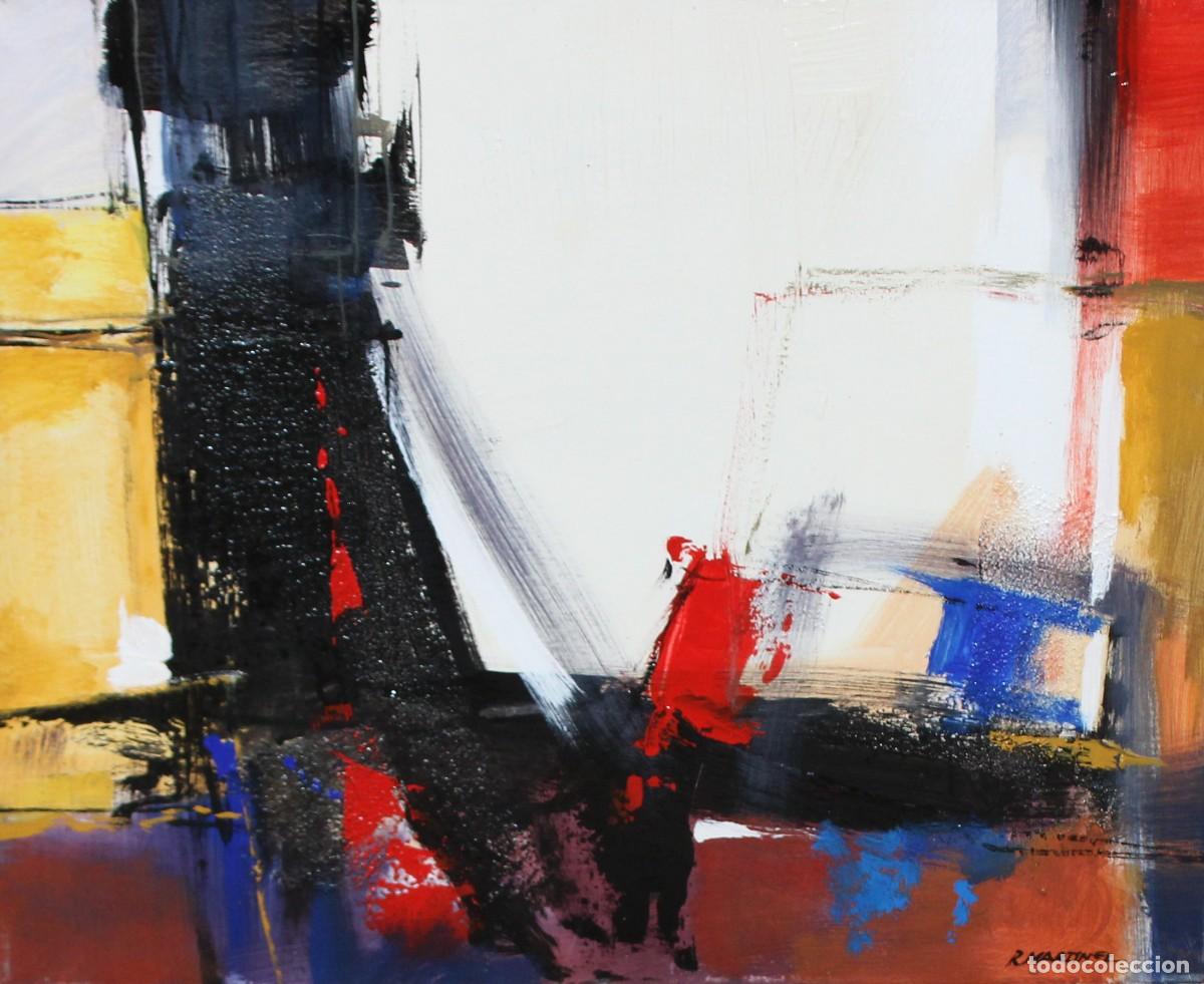 Arte: FIRMADO R.MARTINEZ. ACRILICO SOBRE TELA. ABSTRACCION